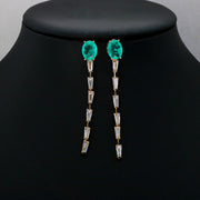 zircon long tassel collar chain set, view 5 - MRSLM