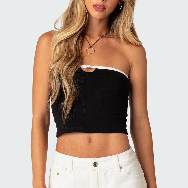 strapless bandeau tube top, view 2 - MRSLM
