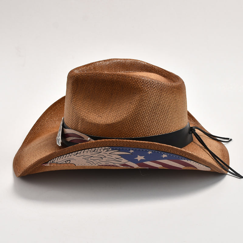 straw western cowboy hat, view 12 - MRSLM