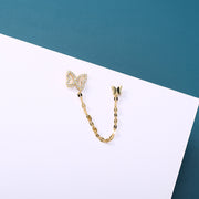 butterfly flying long earrings, view 2 - MRSLM