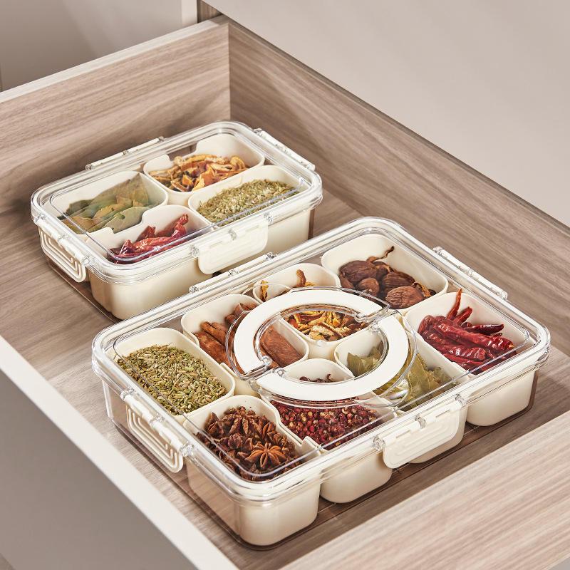 portable snack organizer box with compartments - MRSLM