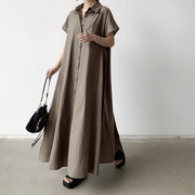 women's linen summer dress, view 3 - MRSLM