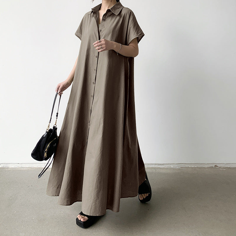 women's linen summer dress, view 3 - MRSLM