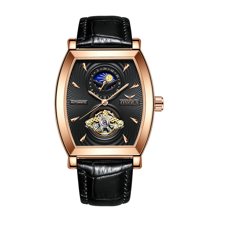 men's barrel dial automatic mechanical watch, view 4 - MRSLM