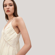 v-neck silk camisole tank top, view 7 - MRSLM