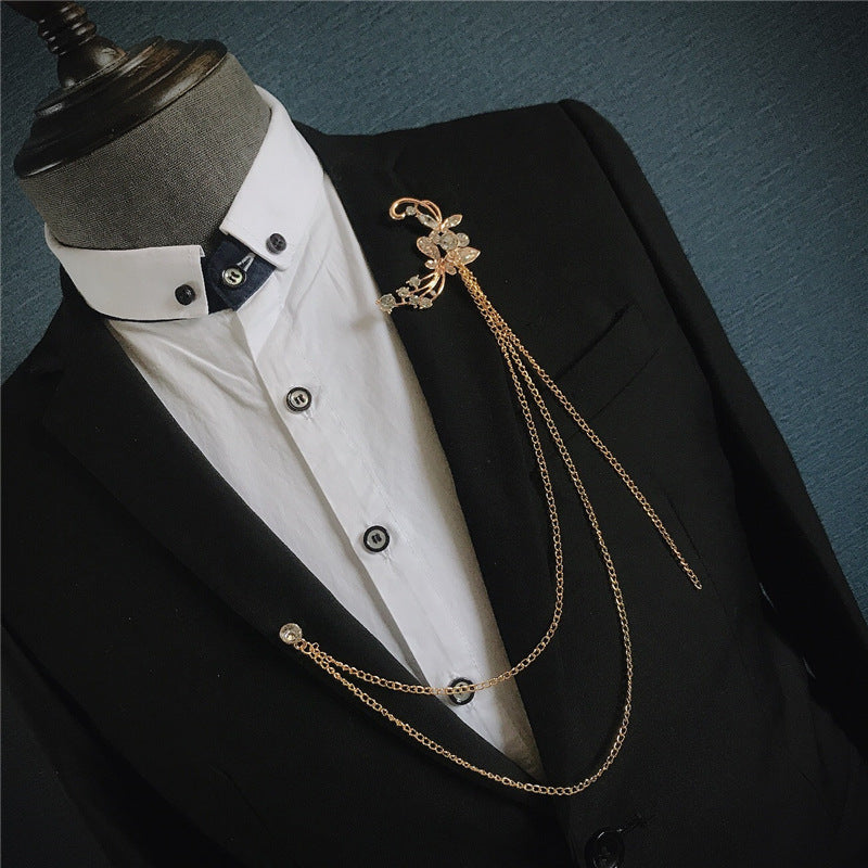 vintage chain pin brooch - MRSLM