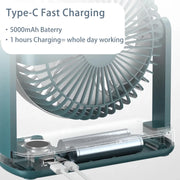 compact rechargeable usb desk fan, view 5 - MRSLM