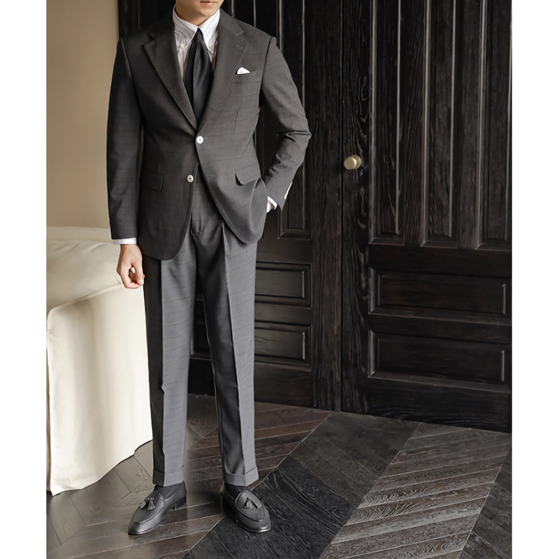 single breasted slim fit 2-piece suit, view 2 - MRSLM