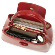 red cowhide leather handheld bag, view 8 - MRSLM