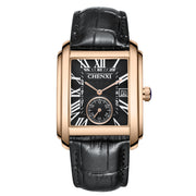 men's square quartz strap watch, view 4 - MRSLM