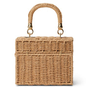 box straw beach bag, view 8 - MRSLM