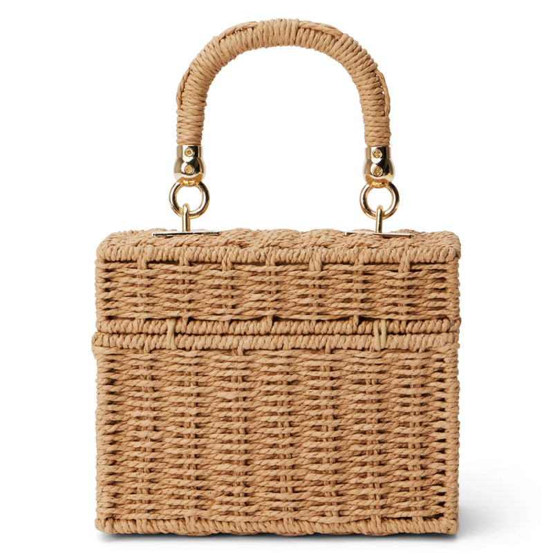 box straw beach bag, view 8 - MRSLM