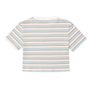 striped butterfly embroidered crop t-shirt, view 2 - MRSLM