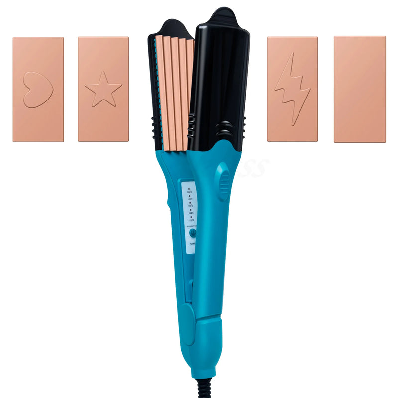 3D hair imprinting straightener and crimper, view 3 - MRSLM