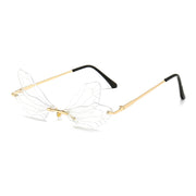 rimless dragonfly wing sunglasses, view 5 - MRSLM