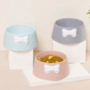 charming bowknot ceramic pet bowl - MRSLM