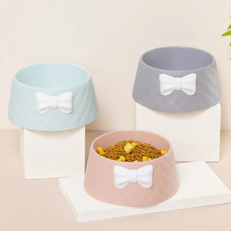 charming bowknot ceramic pet bowl - MRSLM