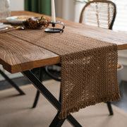 Woven cotton-linen table runner, view 2 - MRSLM