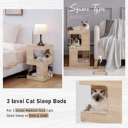 two-piece cat bed set with teaser, view 5 - MRSLM