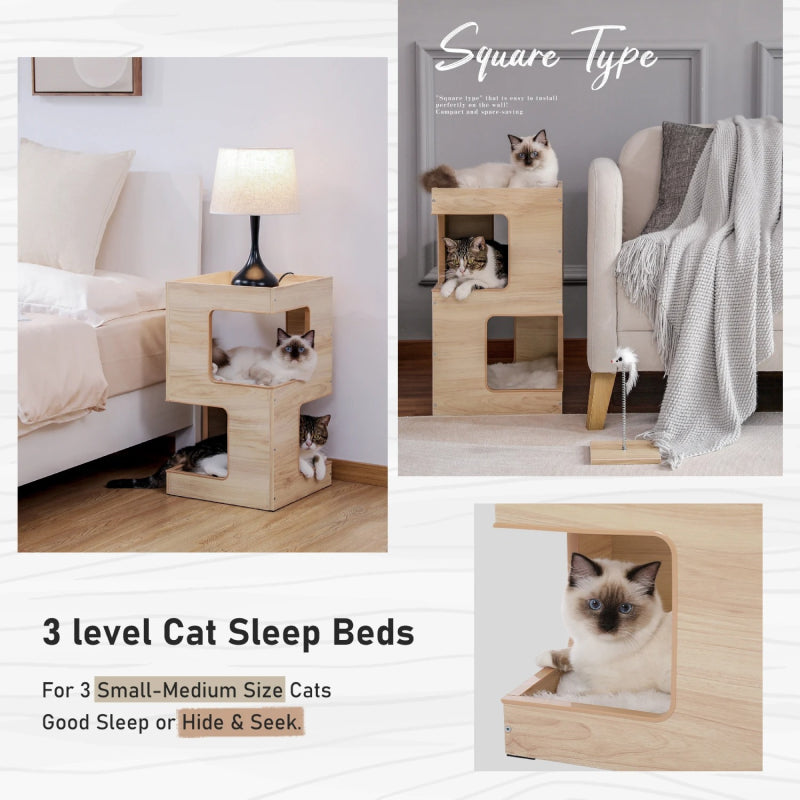 two-piece cat bed set with teaser, view 5 - MRSLM