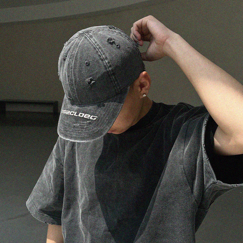 adjustable black cotton cap, view 2 - MRSLM