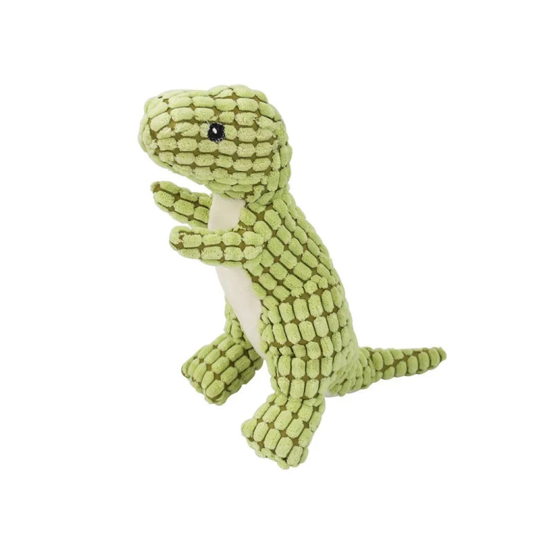 dinosaur plush chew toy for dogs, view 3 - MRSLM