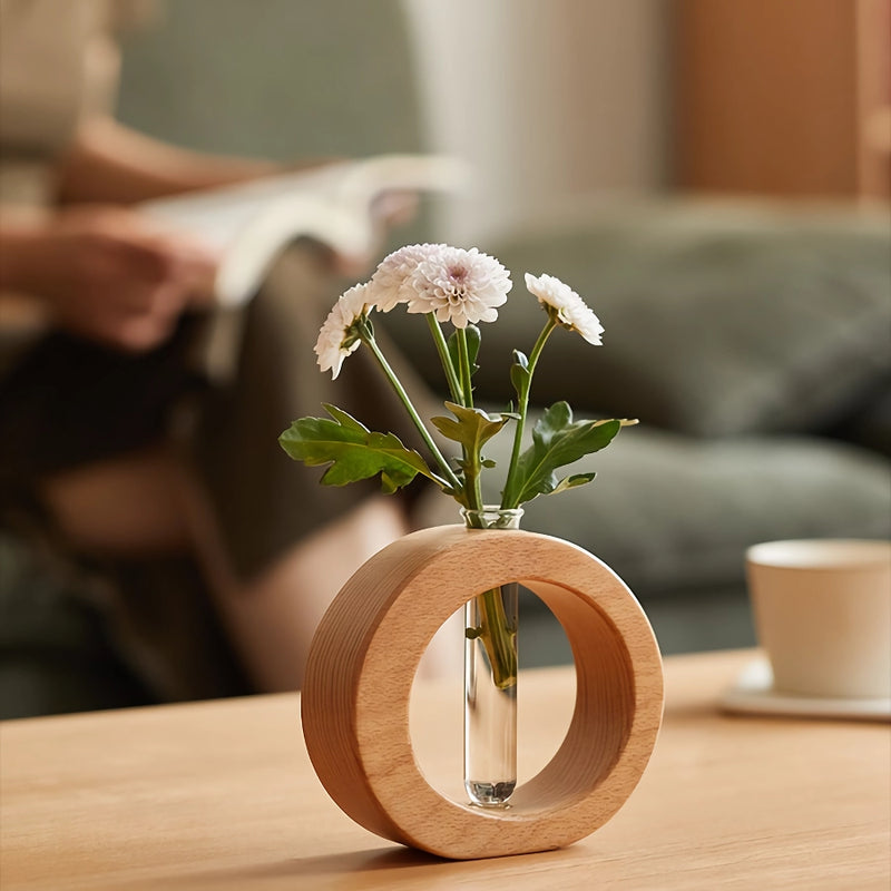 Solid wood mini glass vase, view 9 - MRSLM
