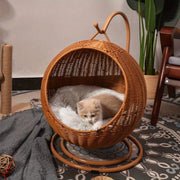 hanging cat hammock bed, view 2 - MRSLM