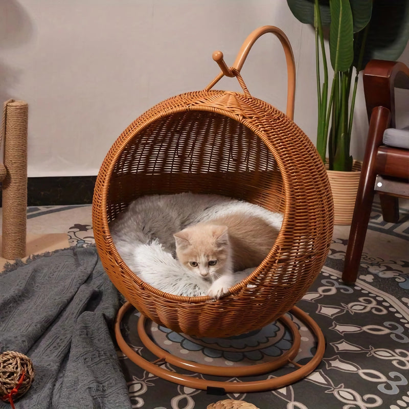 hanging cat hammock bed, view 2 - MRSLM