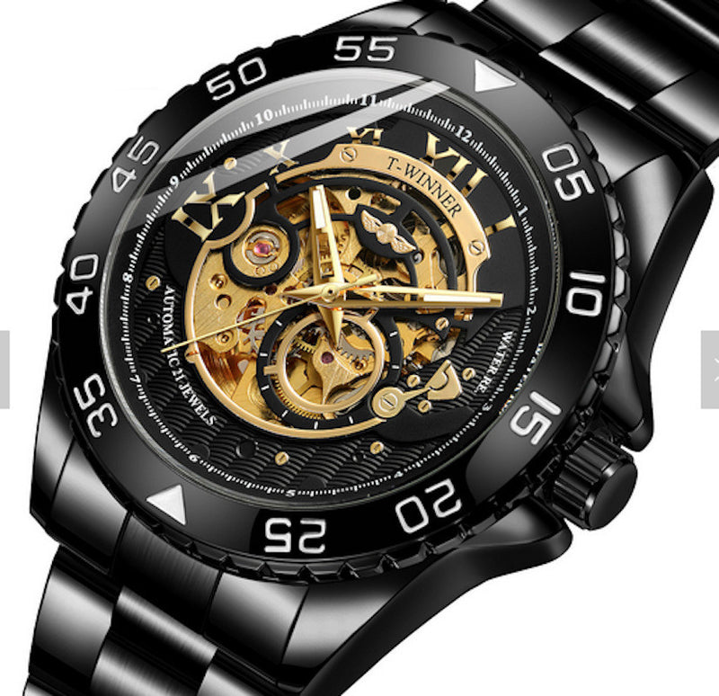 men's steel band automatic mechanical watch, view 7 - MRSLM