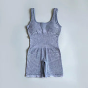 yoga ribbed tank top jumpsuit, view 11 - MRSLM