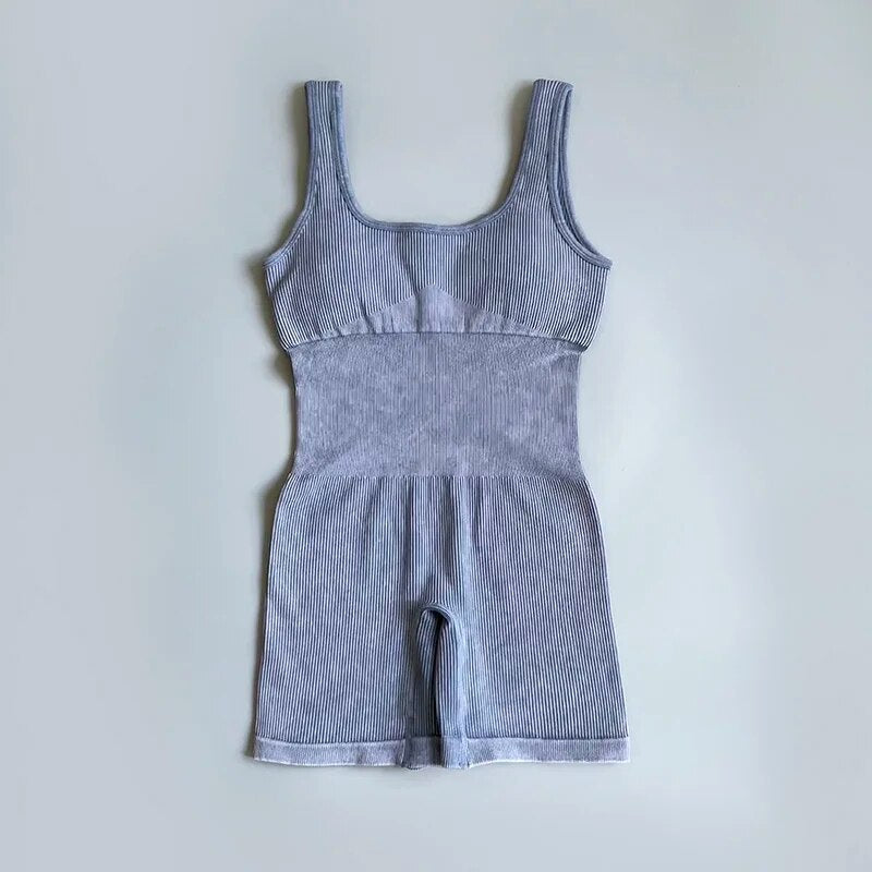 yoga ribbed tank top jumpsuit, view 11 - MRSLM