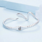 snake open cuff bracelet, view 3 - MRSLM