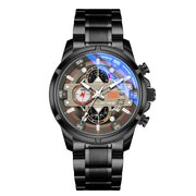 men's multifunction sports watch steel strap, view 4 - MRSLM