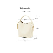 genuine leather bucket bag, view 12 - MRSLM