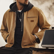 retro canvas men's autumn jacket, view 4 - MRSLM