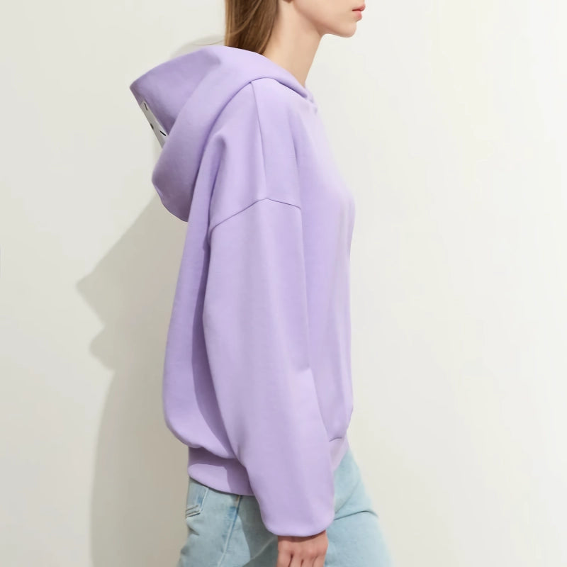 hooded cotton hoodie with geometric embroidery, view 7 - MRSLM