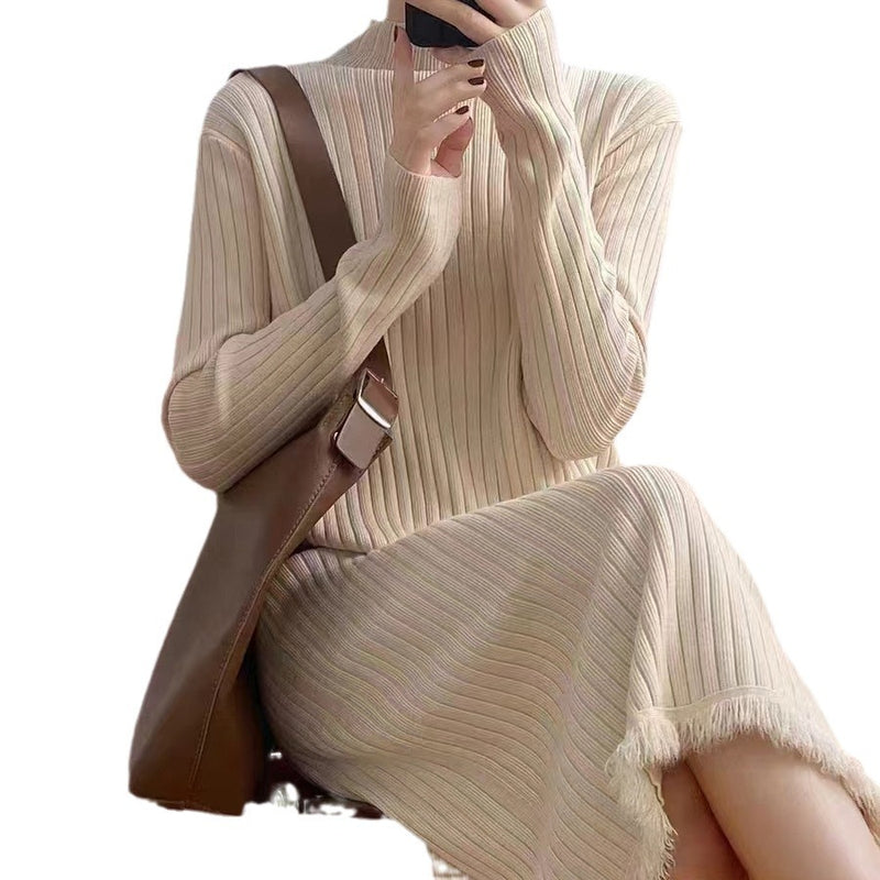 women's sleeveless knitted long dress, view 5 - MRSLM