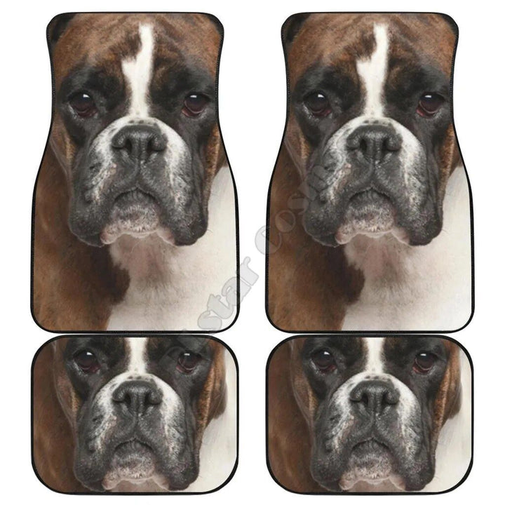 Funny Boston Terrier 3D Car Floor Mats