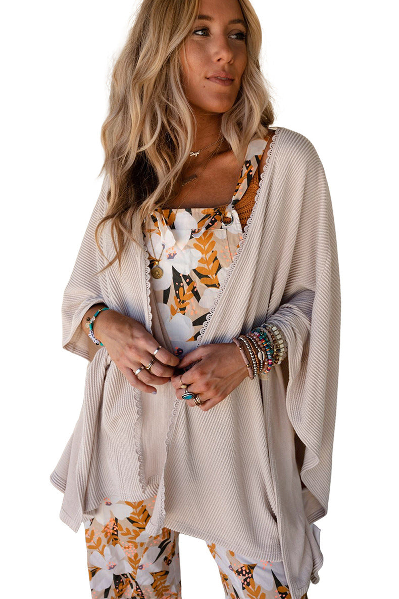 women's loose lace knit top, view 8 - MRSLM