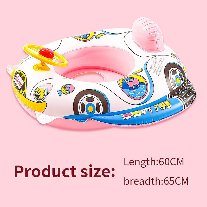 Baby Swim Ring Tube with Steering Wheel and Horn