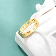 hollow butterfly ring, view 6 - MRSLM