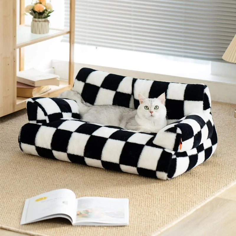 Cozy washable cat couch bed, view 3 - MRSLM