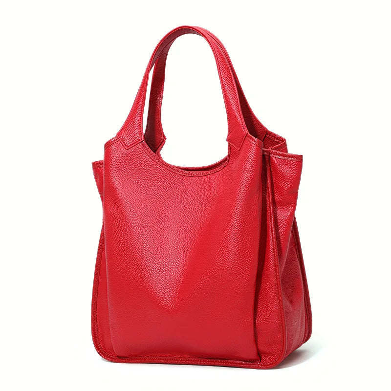 genuine leather tote bag, view 4 - MRSLM