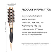 boar bristle round barrel hair brush, view 9 - MRSLM