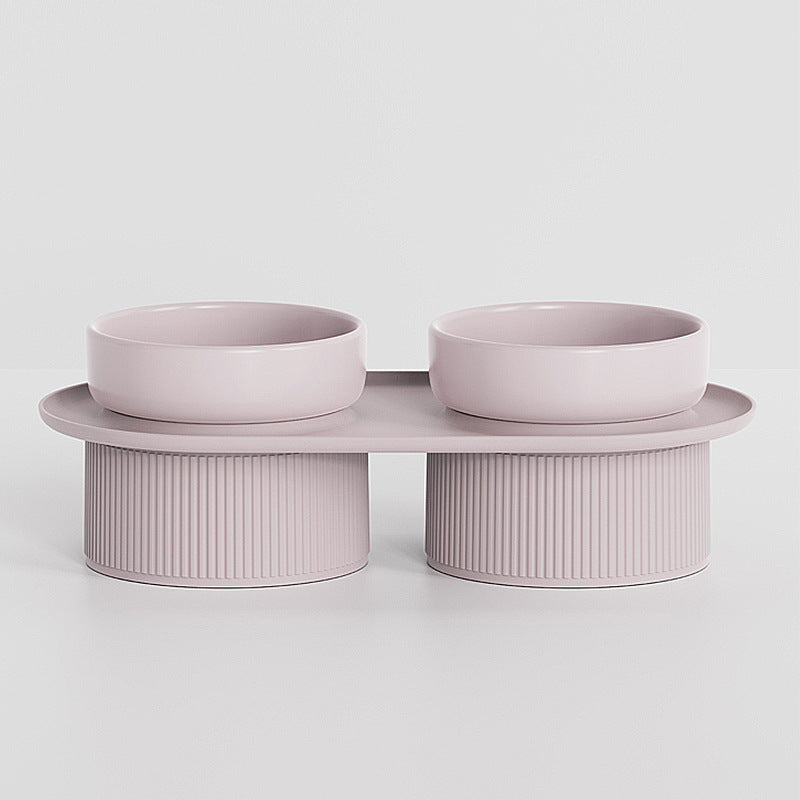 elevated ceramic pet bowls, view 4 - MRSLM