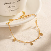 crystal water drop tassel anklet, view 5 - MRSLM