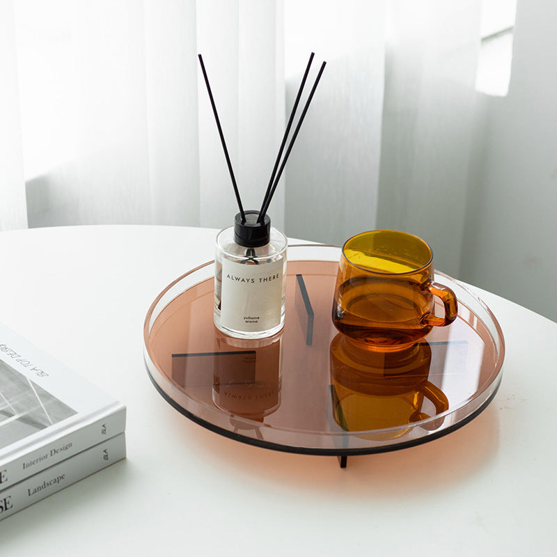 nordic acrylic round tray, view 8 - MRSLM
