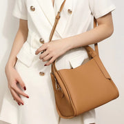 soft leather shoulder bag with scarf, view 8 - MRSLM