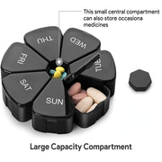 compact 7-grids travel pill organizer, view 6 - MRSLM